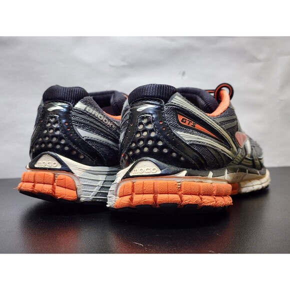 Brooks Adrenaline GTS 14 Gray/Orange Mens Size US 9 1101581D081 Running Shoes - Picture 5 of 12